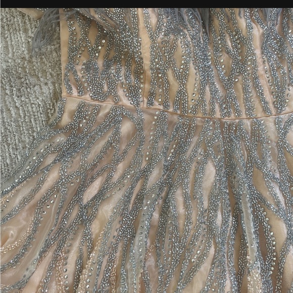 Embellished feather midi dress - Picture 5 of 5